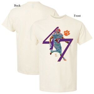 Unisex Sammy Brown White Clemson Tigers T-Shirt
